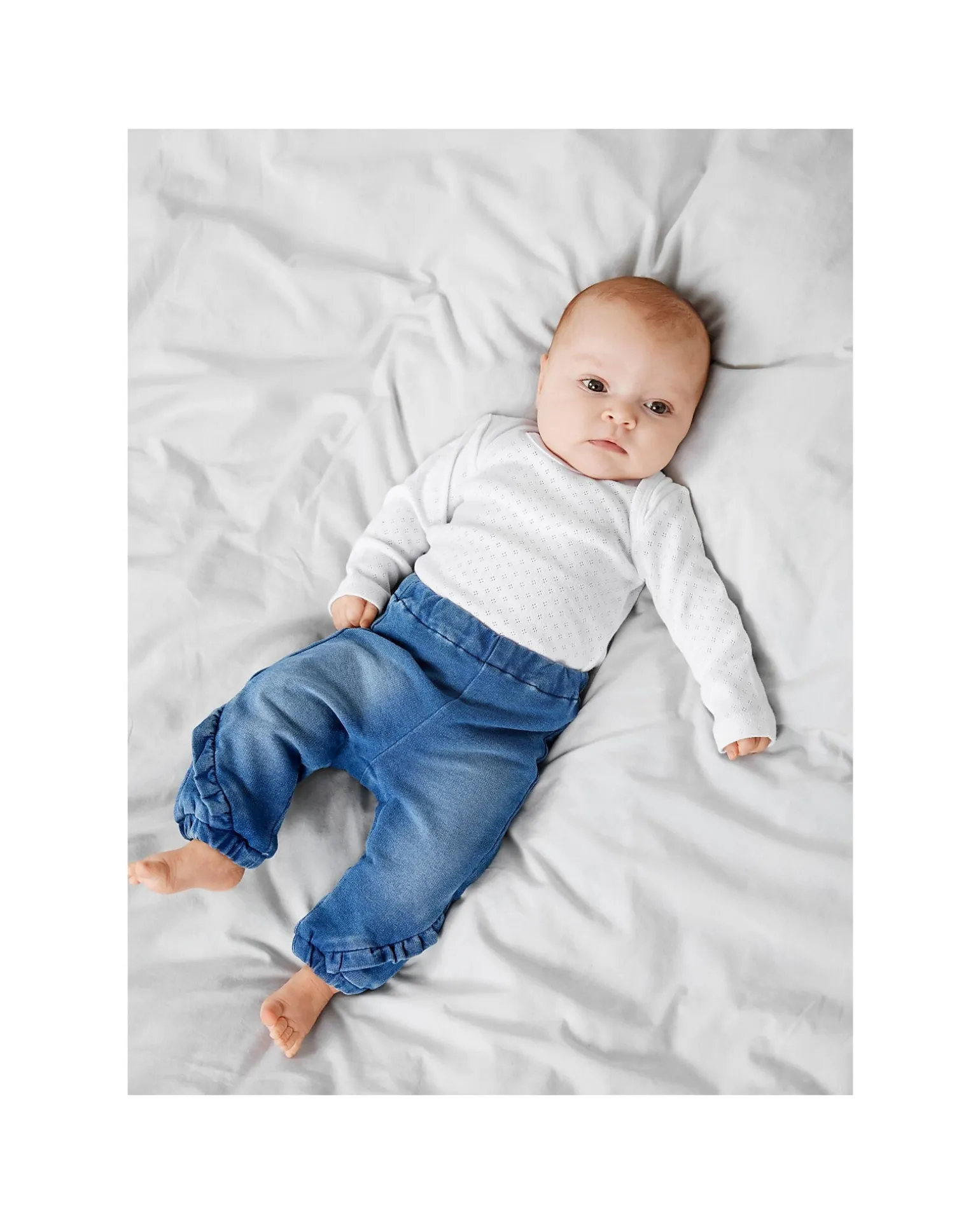 Jeans Loose Fit - Medium Blue Denim - Vita Elasticizzata