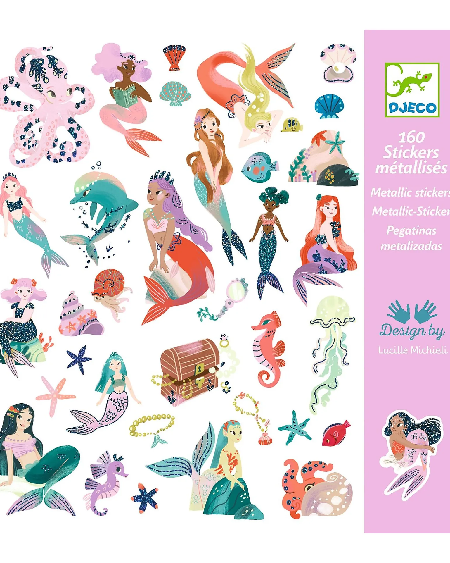 Kit 160 Adesivi - Sirene Scintillanti - 4+ anni