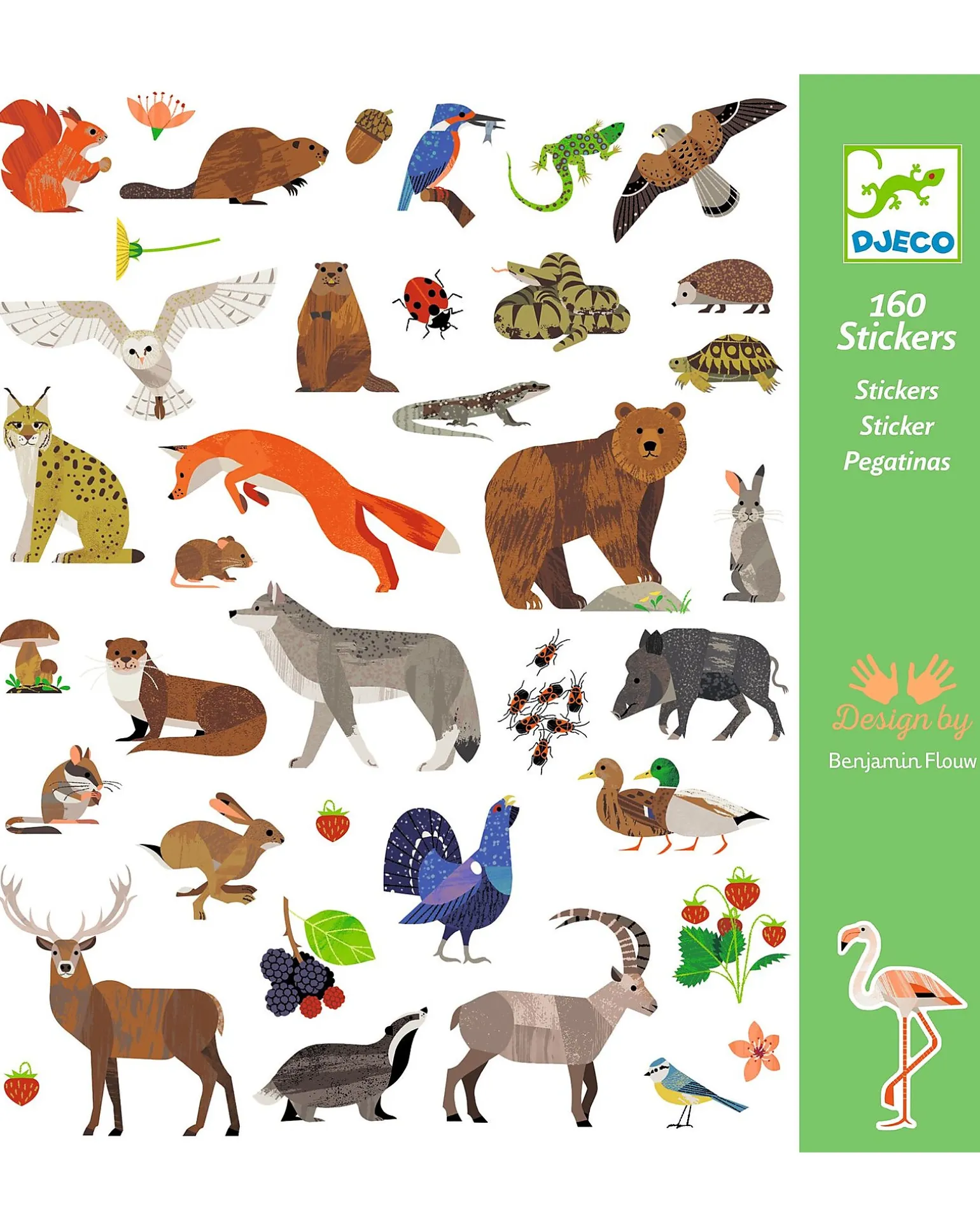 Kit 160 Adesivi - Tema Fauna - dai 4 ai 7 anni