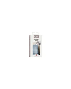 Kit Biberon - Baby Blue - Include: Tappo/Tettarella (flusso lento)/Blocco Latte/Tappo a Vite e Imbuto Pieghevole