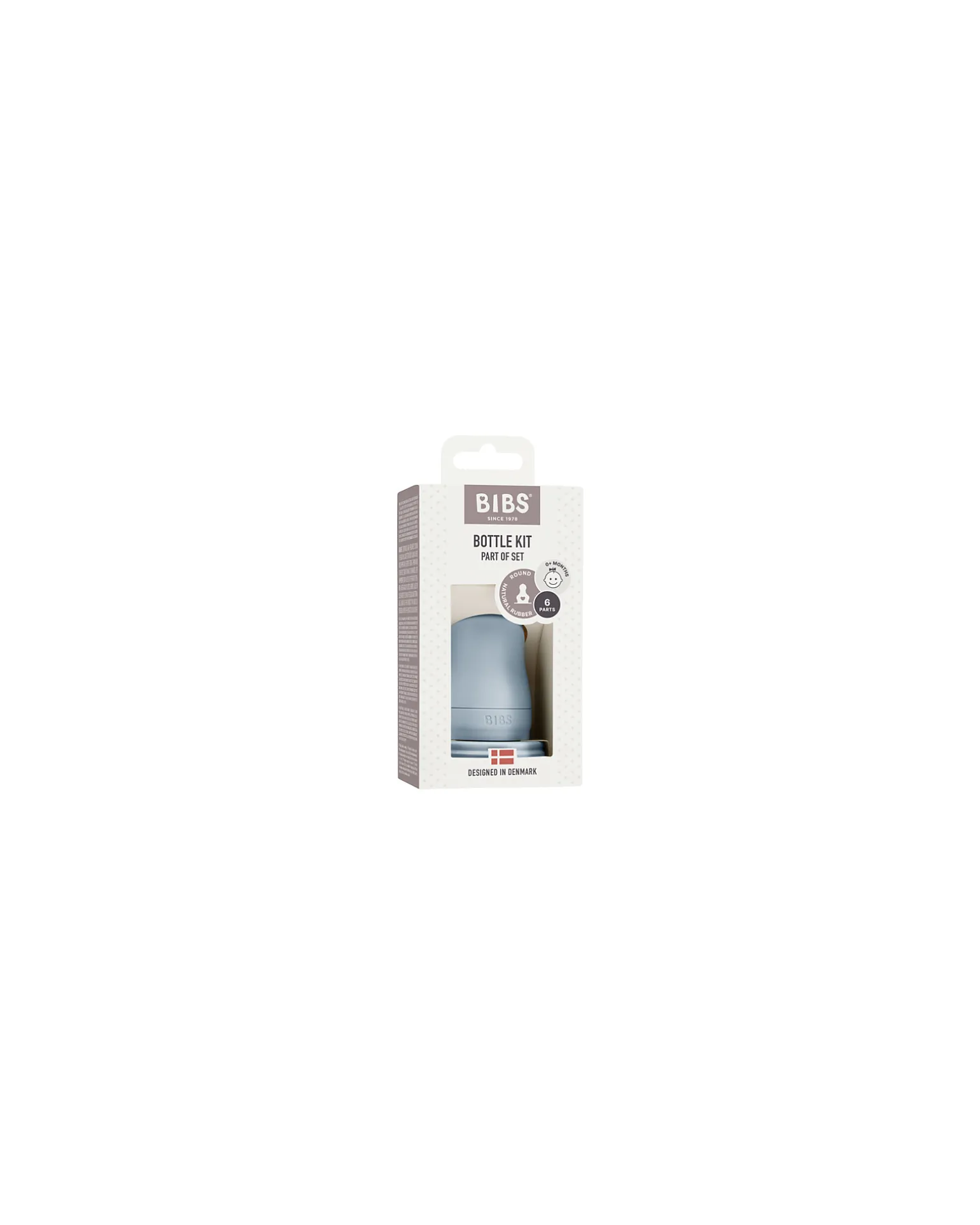 Kit Biberon - Baby Blue - Include: Tappo/Tettarella (flusso lento)/Blocco Latte/Tappo a Vite e Imbuto Pieghevole