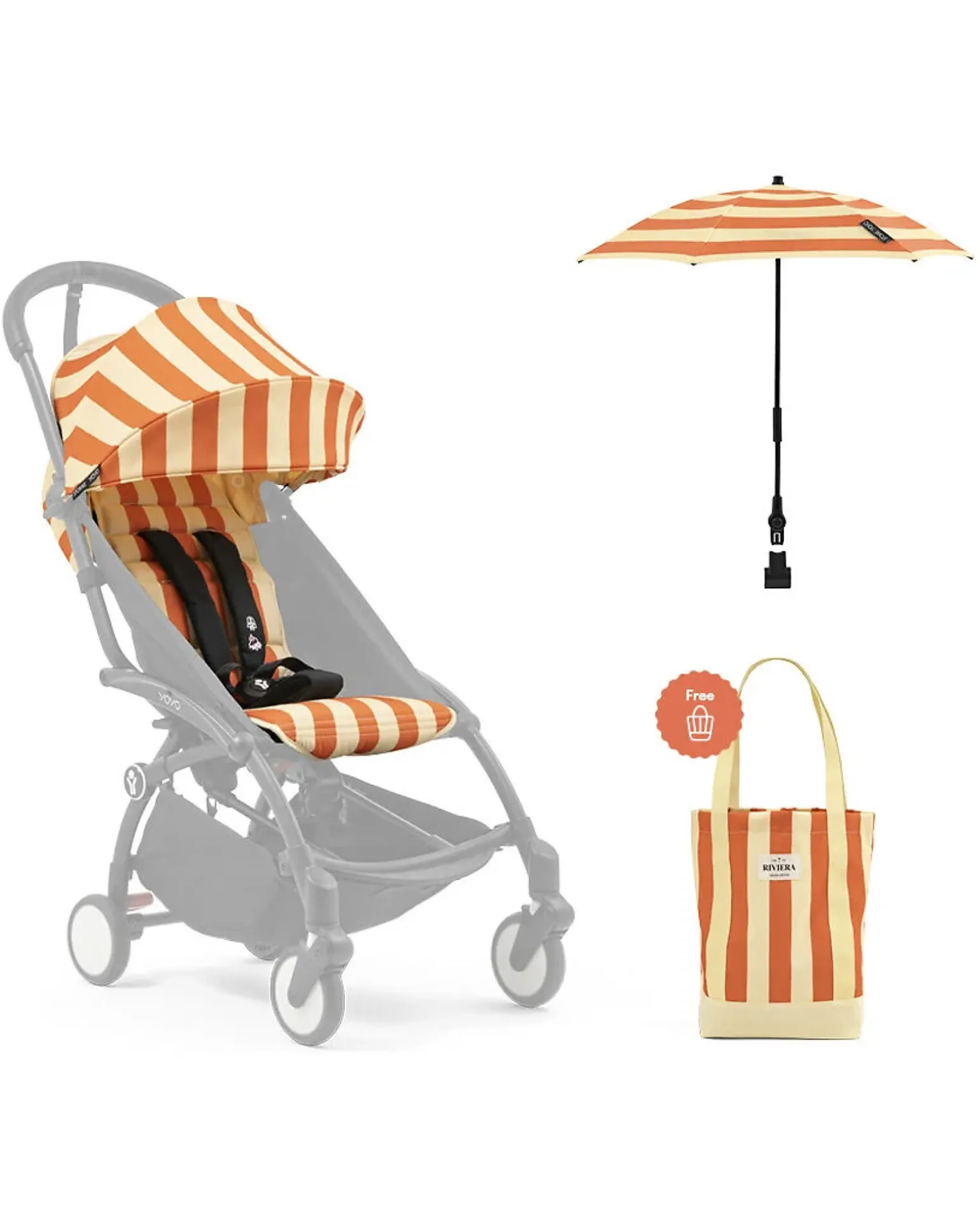 Kit Estivo Collezione Riviera - Capri - Rivestimento per Passeggino YOYO3 + Parasole e Borsa in Omaggio