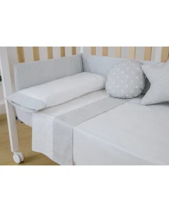 Kit Piumone e Paracolpi per Lettino 120x60 - Galaxy Grigio - 100%Cotone