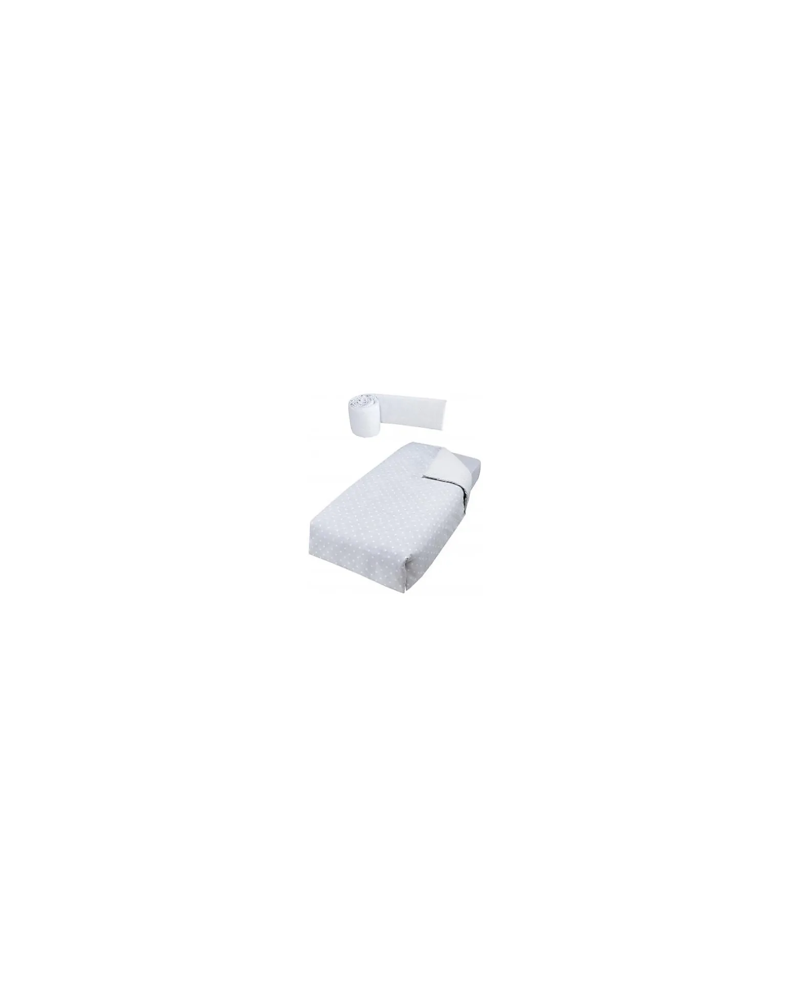 Kit Piumone e Paracolpi per Lettino 120x60 - Galaxy Grigio - 100%Cotone