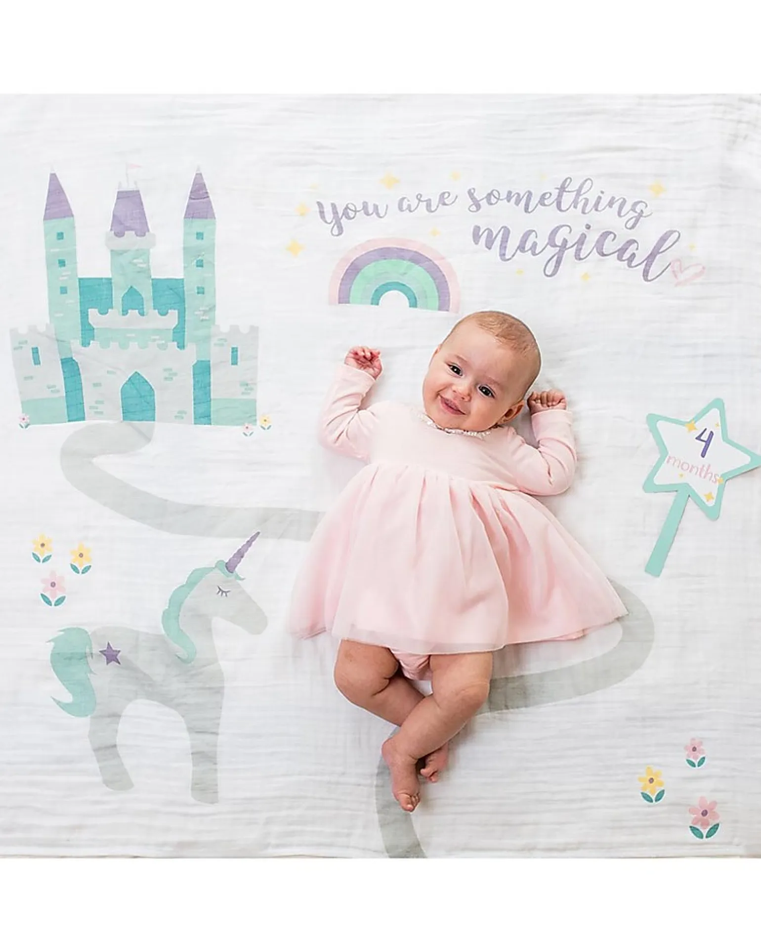 Kit Primo Anno Something Special - Copertina Swaddle in Mussola di Cotone + 14 Cards - Per i bebé più social!