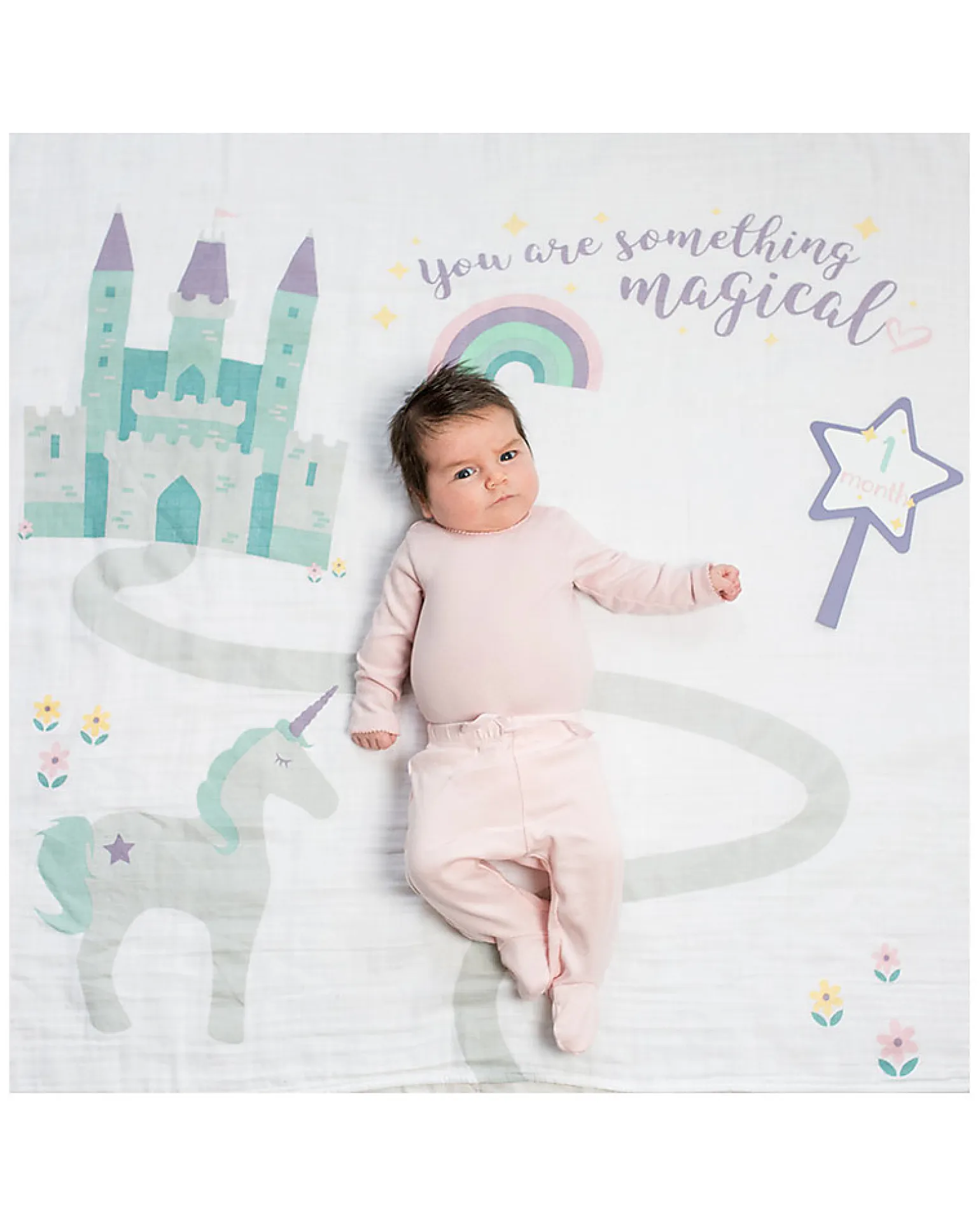 Kit Primo Anno Something Special - Copertina Swaddle in Mussola di Cotone + 14 Cards - Per i bebé più social!