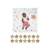 Kit Primo Anno Written in the Stars - Copertina Swaddle in Mussola di Cotone + 14 Cards - Per I Bebè più Social