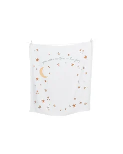 Kit Primo Anno Written in the Stars - Copertina Swaddle in Mussola di Cotone + 14 Cards - Per I Bebè più Social