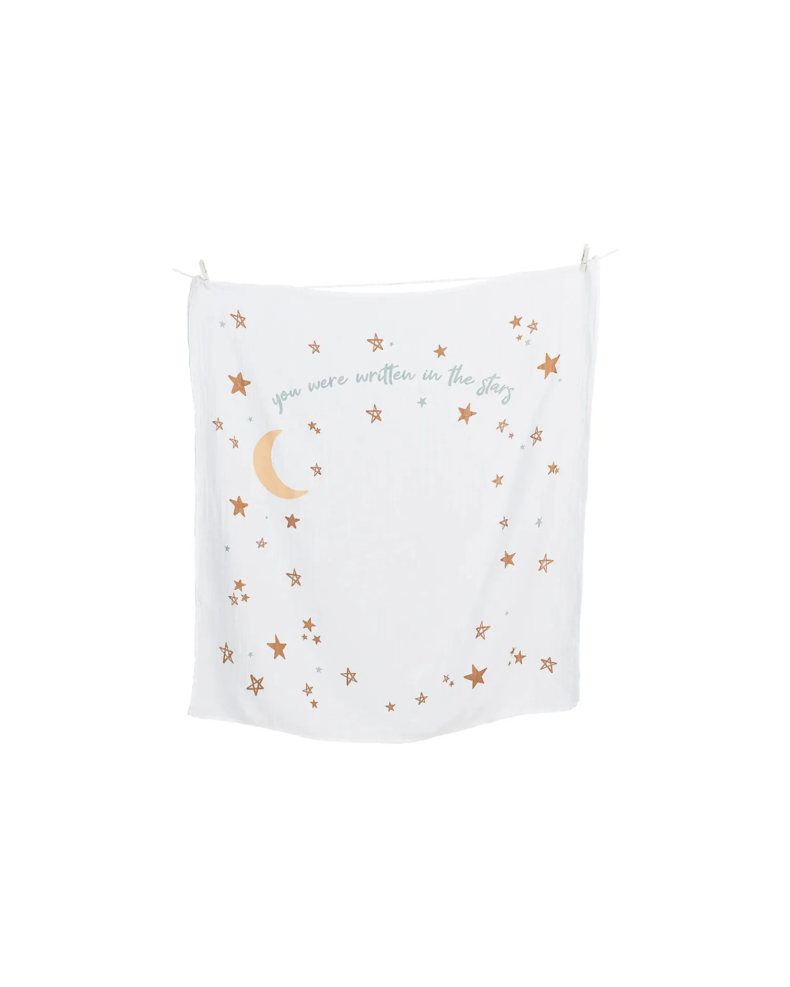 Kit Primo Anno Written in the Stars - Copertina Swaddle in Mussola di Cotone + 14 Cards - Per I Bebè più Social