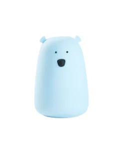 Lampada da Notte Orsetto - Azzurro - Morbido Silicone - 16x10.7 cm