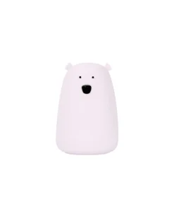 Lampada da Notte Orsetto - Lavanda - Morbido Silicone - 16x10.7 cm