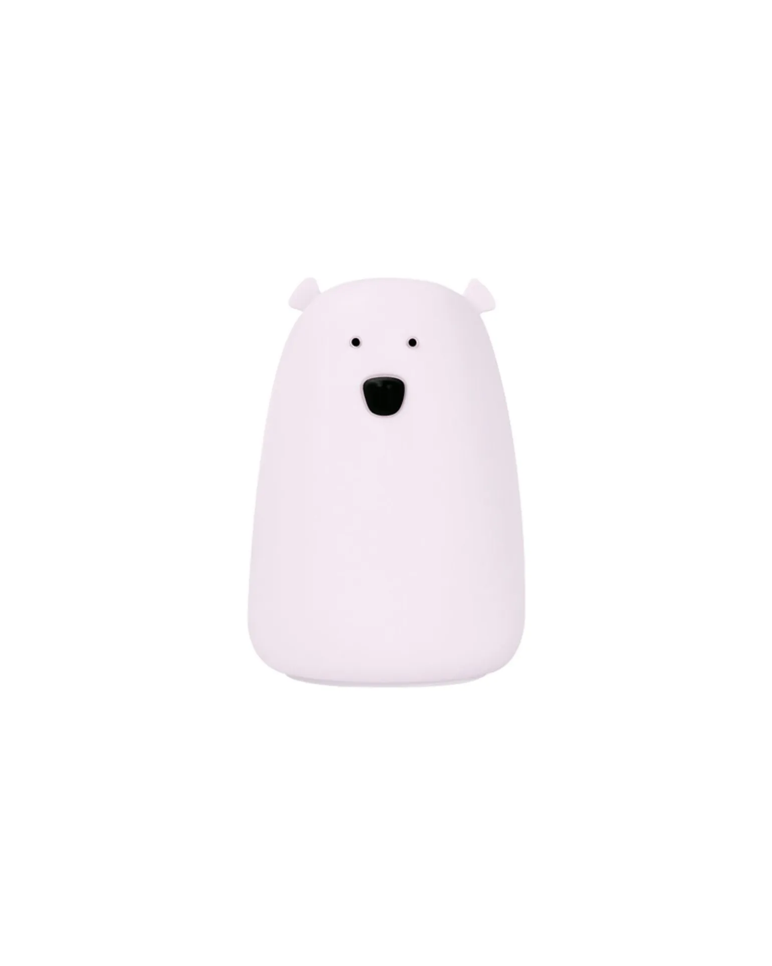 Lampada da Notte Orsetto - Lavanda - Morbido Silicone - 16x10.7 cm