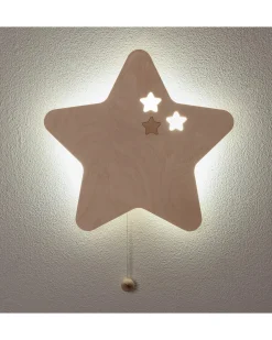 Lampada da Parete in Legno - Star Wonder - Marrone