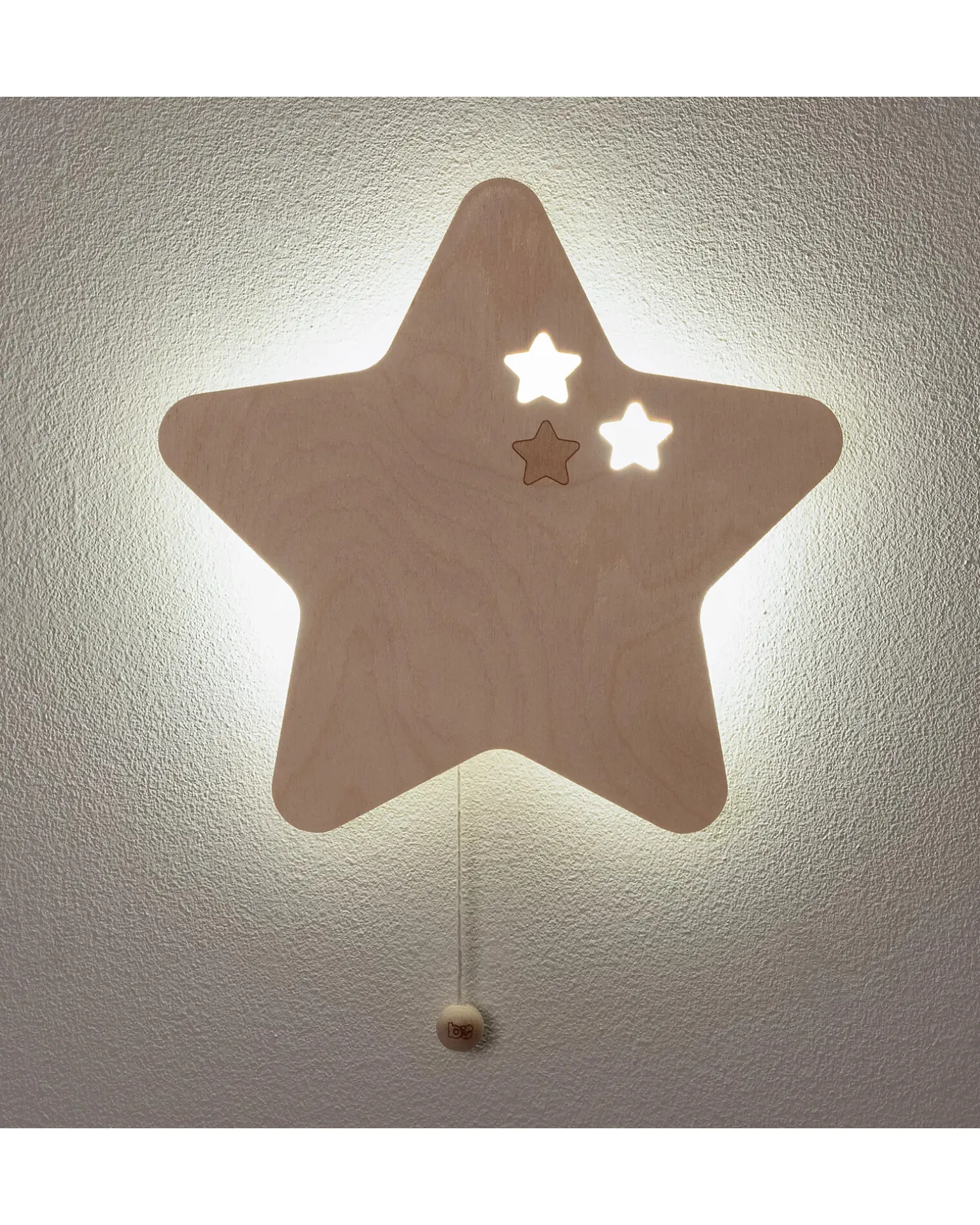 Lampada da Parete in Legno - Star Wonder - Marrone