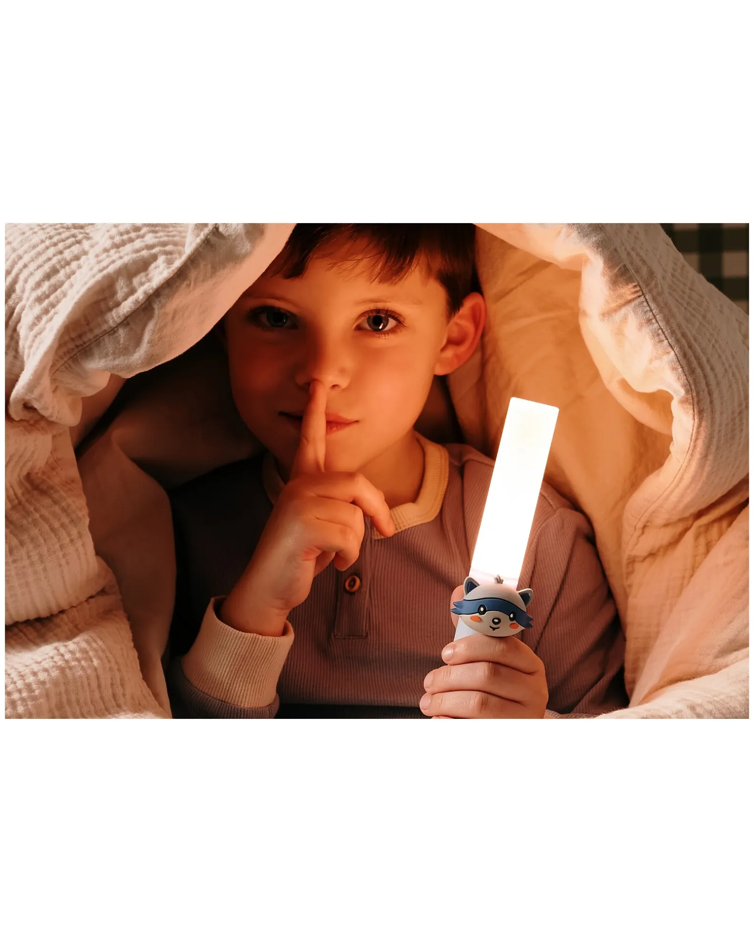 Lampada Portatile 3-in-1 Zoo Light - Procione - con Modalità Sleep, Walk e Read