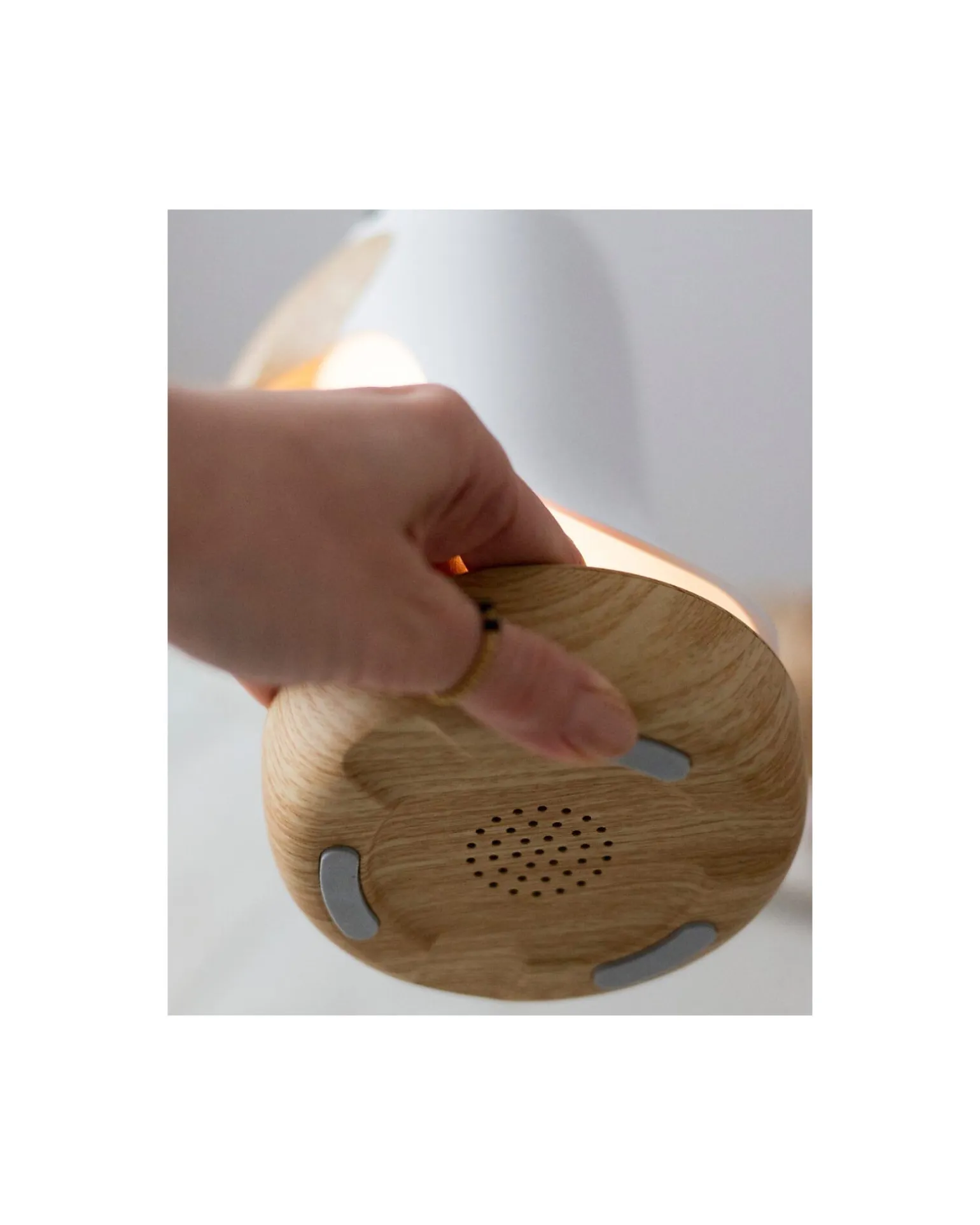 Lampada Puffino con Speaker - Bianco - 20x10.6 cm