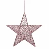 Lampada Stella Macramè 50 x 50 cm - Rosa Antico - Cotone e Metallo