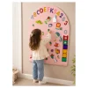 Lavagna Magnetica da Parete MagneKids™ - Arco - 95x60 cm - Rosa Antico - Installazione Facile Senza Fori