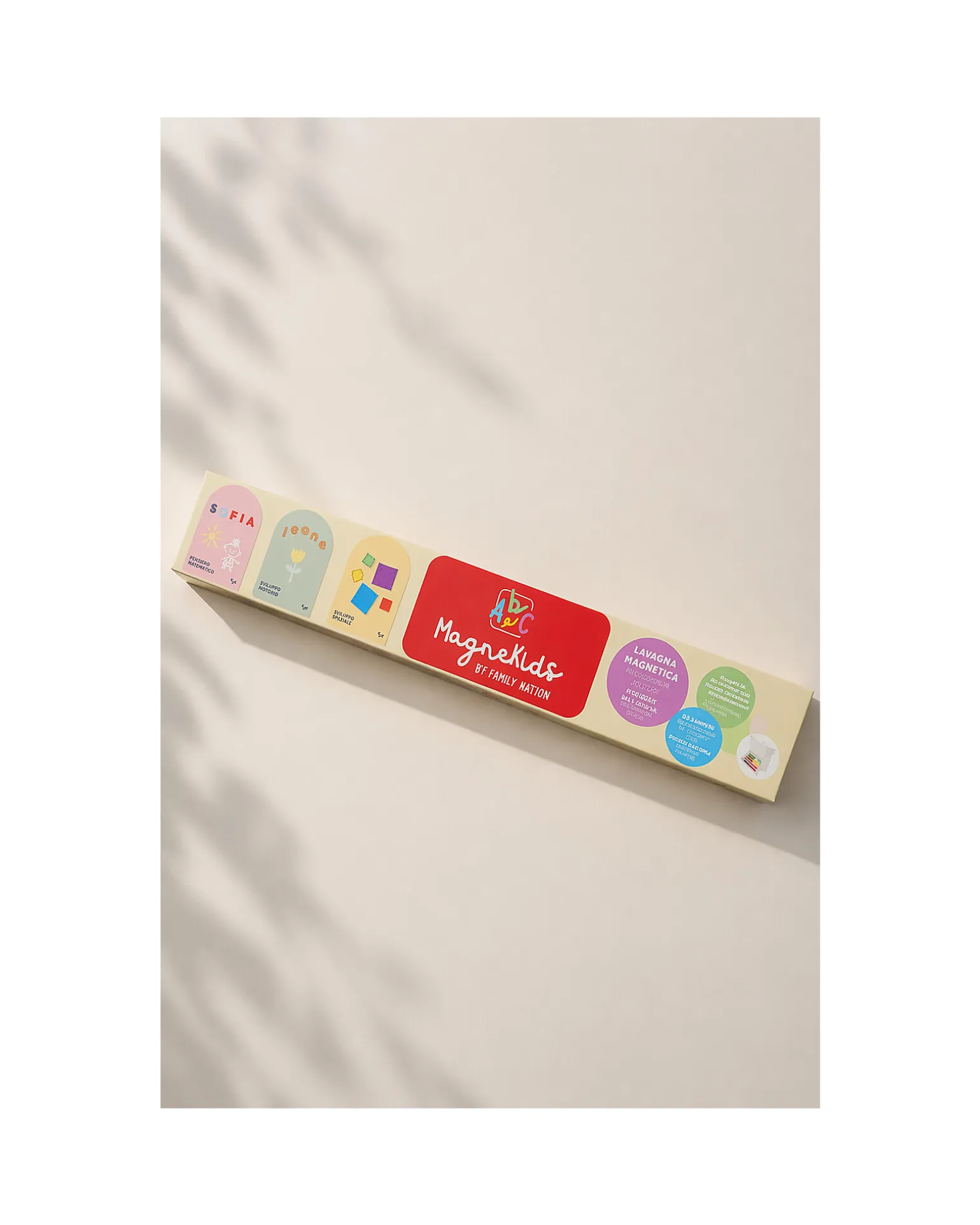 Lavagna Magnetica da Parete MagneKids™ - Arco - 95x60 cm - Sabbia - Installazione Facile Senza Fori