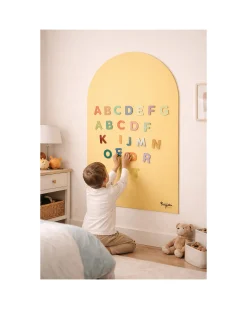 Lavagna Magnetica da Parete MagneKids™ - Arco - 95x60 cm - Sabbia - Installazione Facile Senza Fori