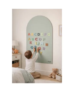 Lavagna Magnetica da Parete MagneKids™ - Arco - 95x60 cm - Verde Salvia - Installazione Facile Senza Fori