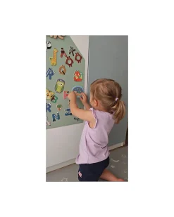Lavagna Magnetica da Parete MagneKids™ - Casetta - 70x44 cm - Verde Salvia - Installazione Facile Senza Fori