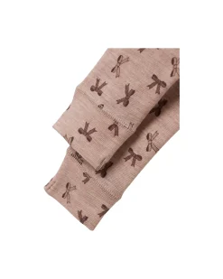 Leggings con Vita Elasticizzata - Purple Dove - 100% Lana Merino
