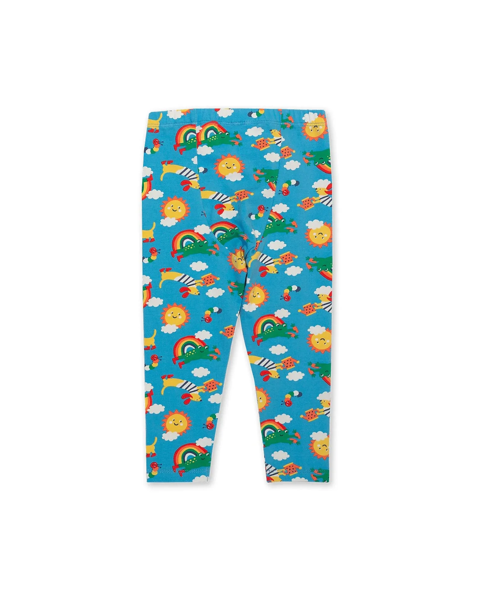 Leggins - Blu - Rainbow - con Vita Elasticizzata - Jersey di Cotone Bio