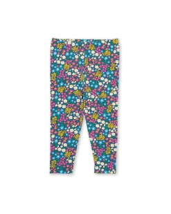 Leggins - Floreale - con Vita Elasticizzata - Jersey di Cotone Bio