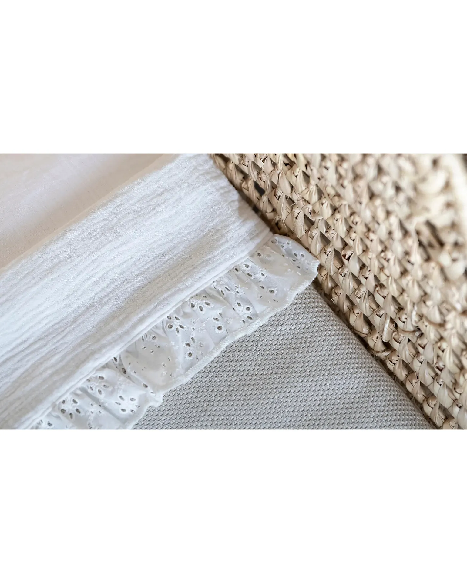 Lenzuolo per Lettino Calm - Bianco - 120x150 cm - 100% Cotone