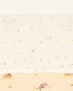 Lenzuolo per Lettino - 100% Cotone - Canguri e Dusty Dot - 120x150 cm
