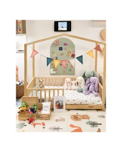 Letto Montessori Evolutivo Evi 4 in 1 - 140x70 cm - Tutto Incluso - Convertibile in Divano