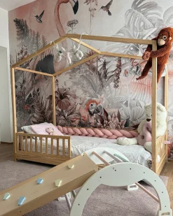 Letto Montessori Evolutivo Evi 4 in 1 - 200x90 cm - Tutto incluso - dalla Nascita a 99 anni