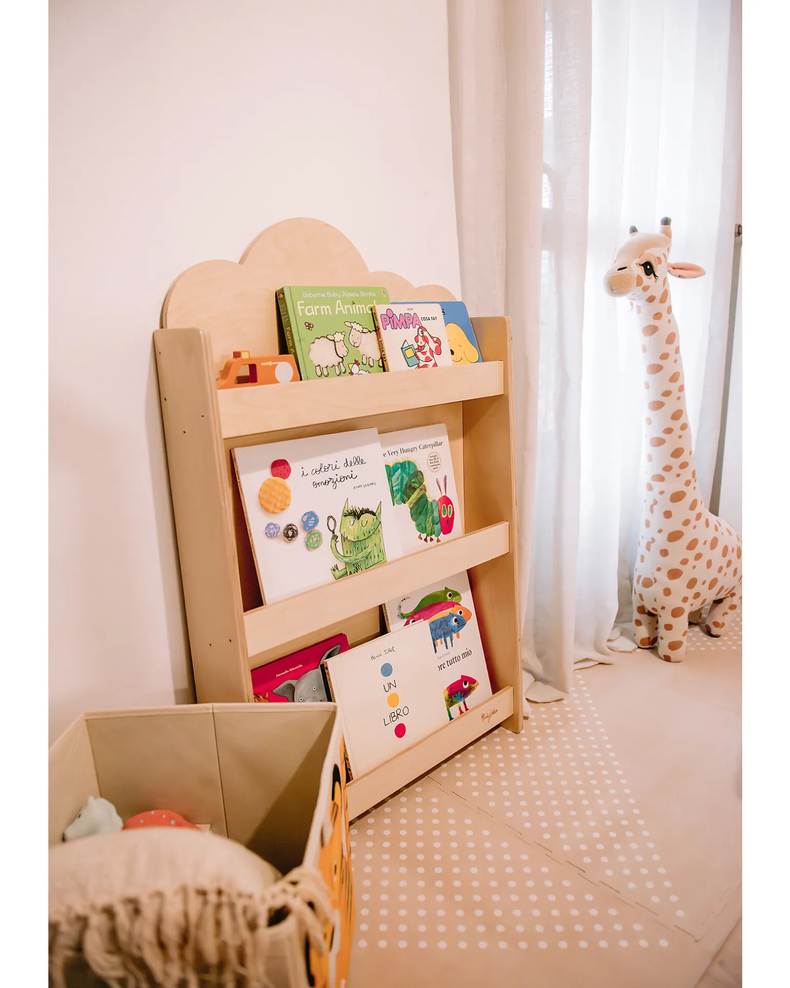 Libreria Montessori Frontale - Cloud - Legno di Betulla - Natural