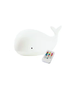 Luce da Notte Balena in Morbido Silicone - Bianco - Con Telecomando