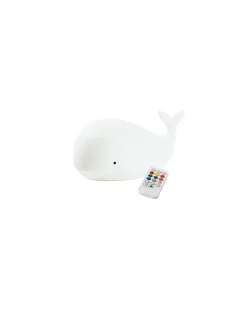 Luce da Notte Balena in Morbido Silicone - Bianco - Con Telecomando