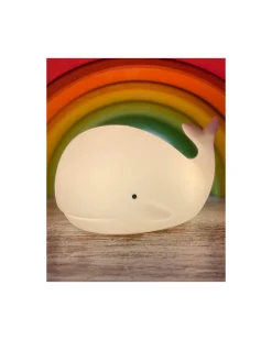 Luce da Notte Balena in Morbido Silicone - Bianco - Con Telecomando