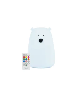Luce da Notte Orsetto in Morbido Silicone - Azzurro Chiaro - Con Telecomando