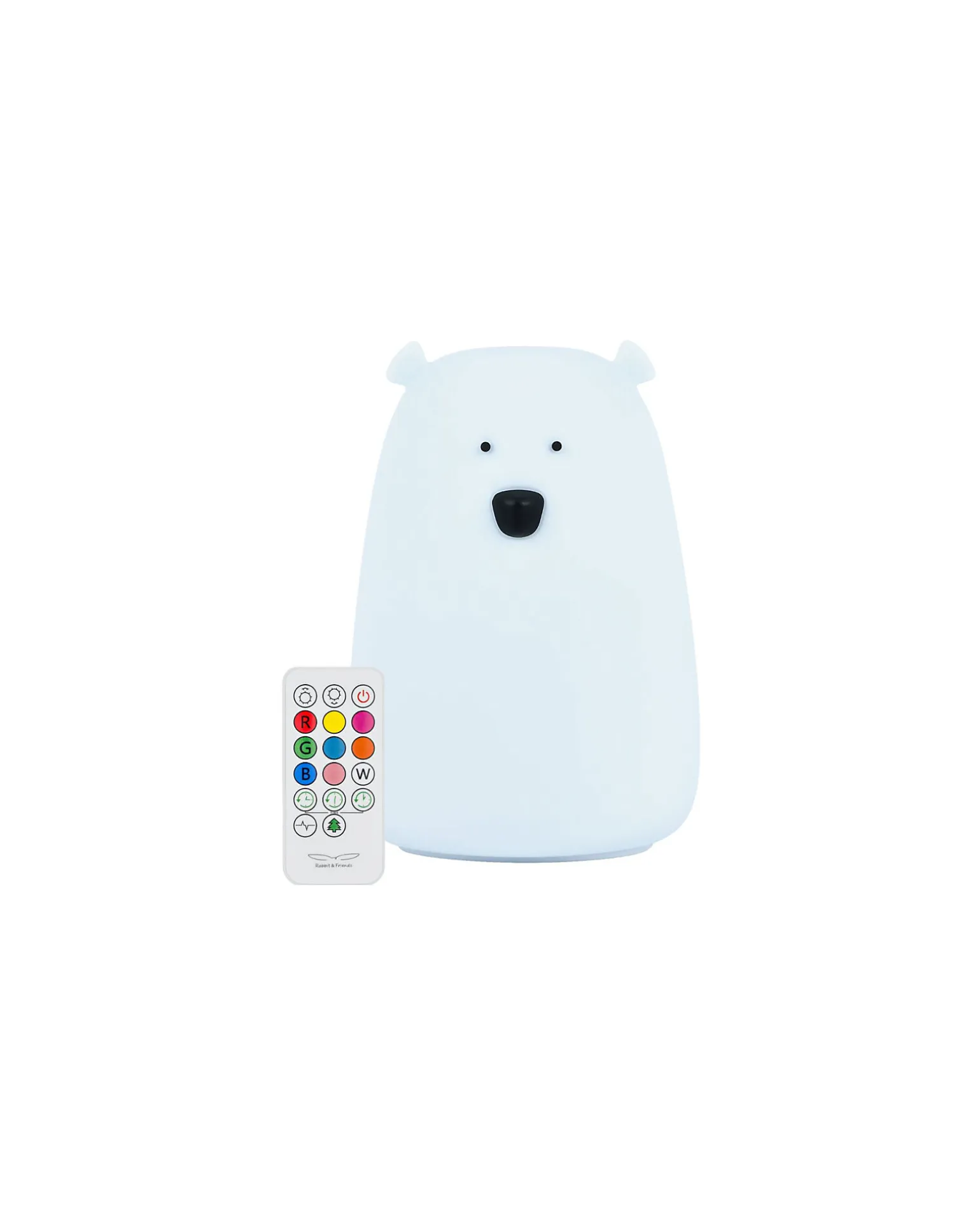 Luce da Notte Orsetto in Morbido Silicone - Azzurro Chiaro - Con Telecomando