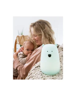 Luce da Notte Orsetto in Morbido Silicone - Azzurro - Con Telecomando