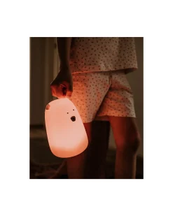 Luce da Notte Orsetto in Morbido Silicone - Rosa - Con Telecomando