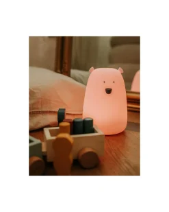 Luce da Notte Orsetto in Morbido Silicone - Rosa - Con Telecomando