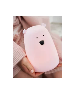 Luce da Notte Orsetto in Morbido Silicone - Rosa - Con Telecomando