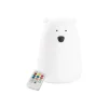 Luce da Notte Orsetto in Morbido Silicone - Bianco - Con Telecomando