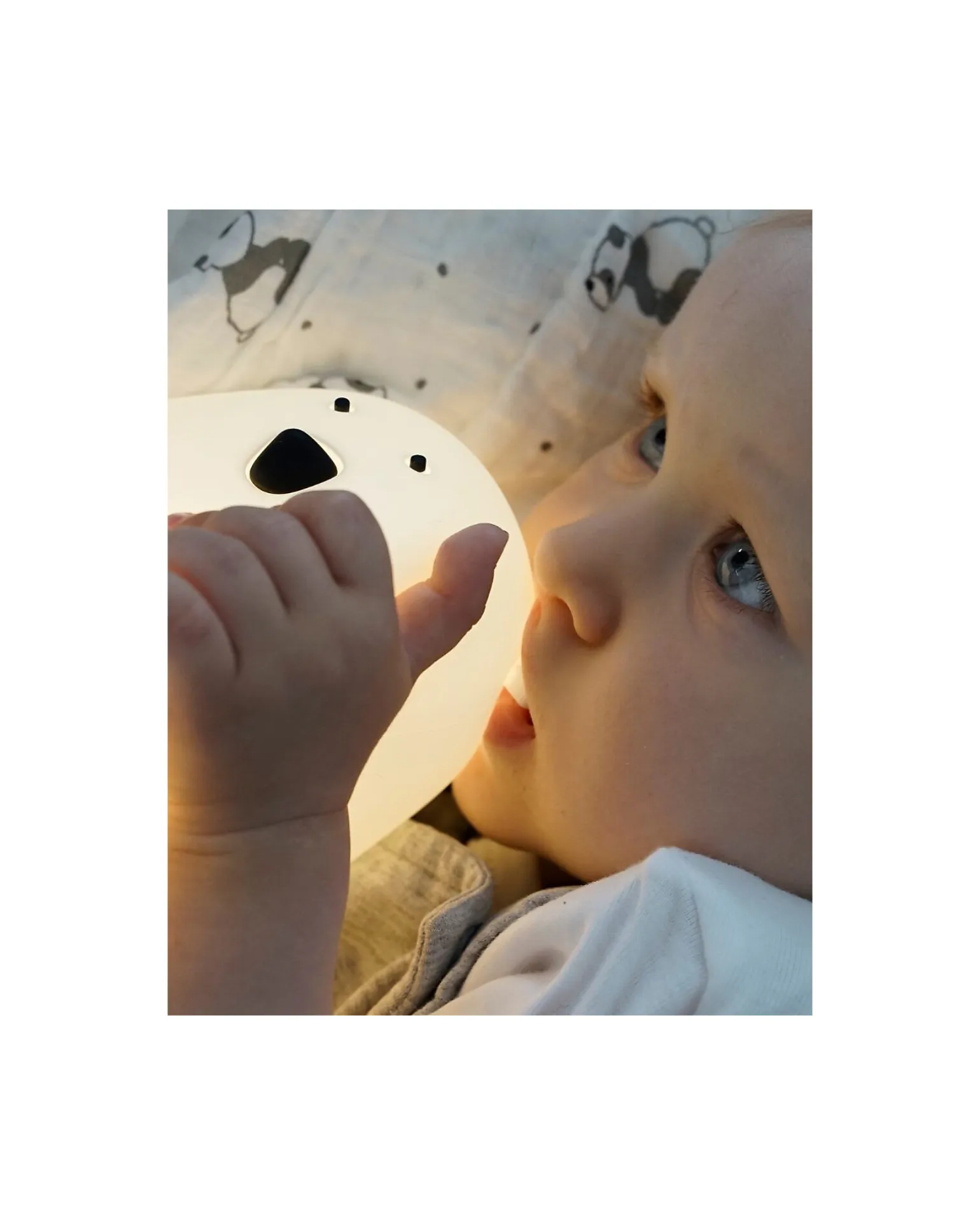 Luce da Notte Orsetto in Morbido Silicone - Bianco - Con Telecomando