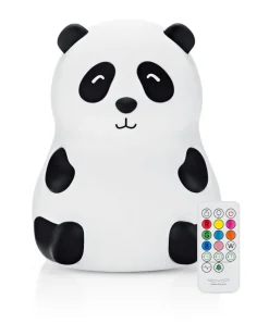 Luce da Notte Panda in Morbido Silicone - Bianco e Nero - Con Telecomando