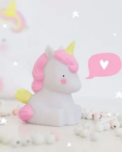 Luce Piccola LED, Unicorno - Bianco e Rosa