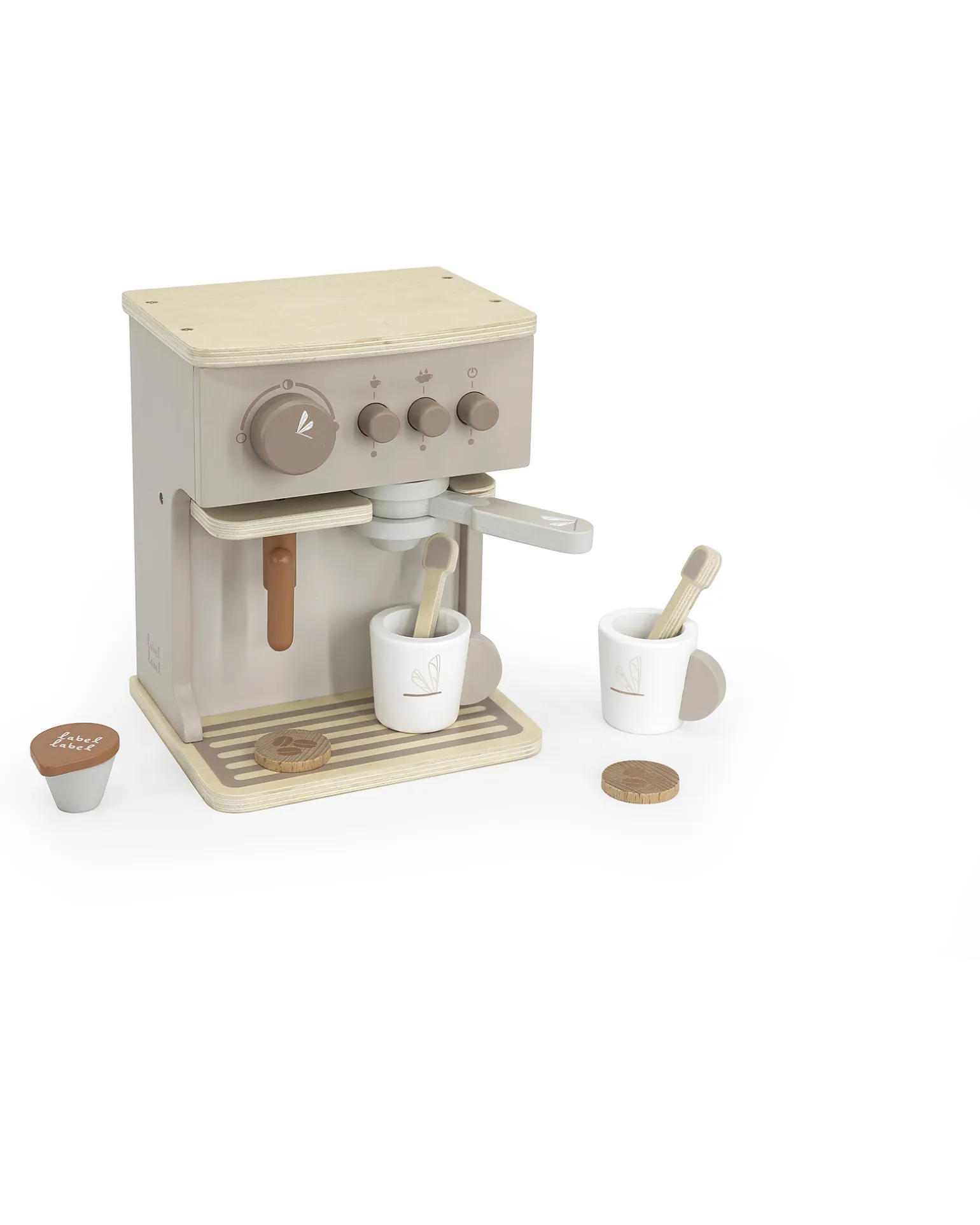 Macchina da Caffe Giocattolo in Legno FSC - Beige - 3+ anni