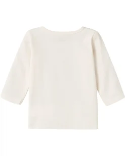 Maglia a Maniche Lunghe con Stampa Unicorno - Crema - Cotone Biologico