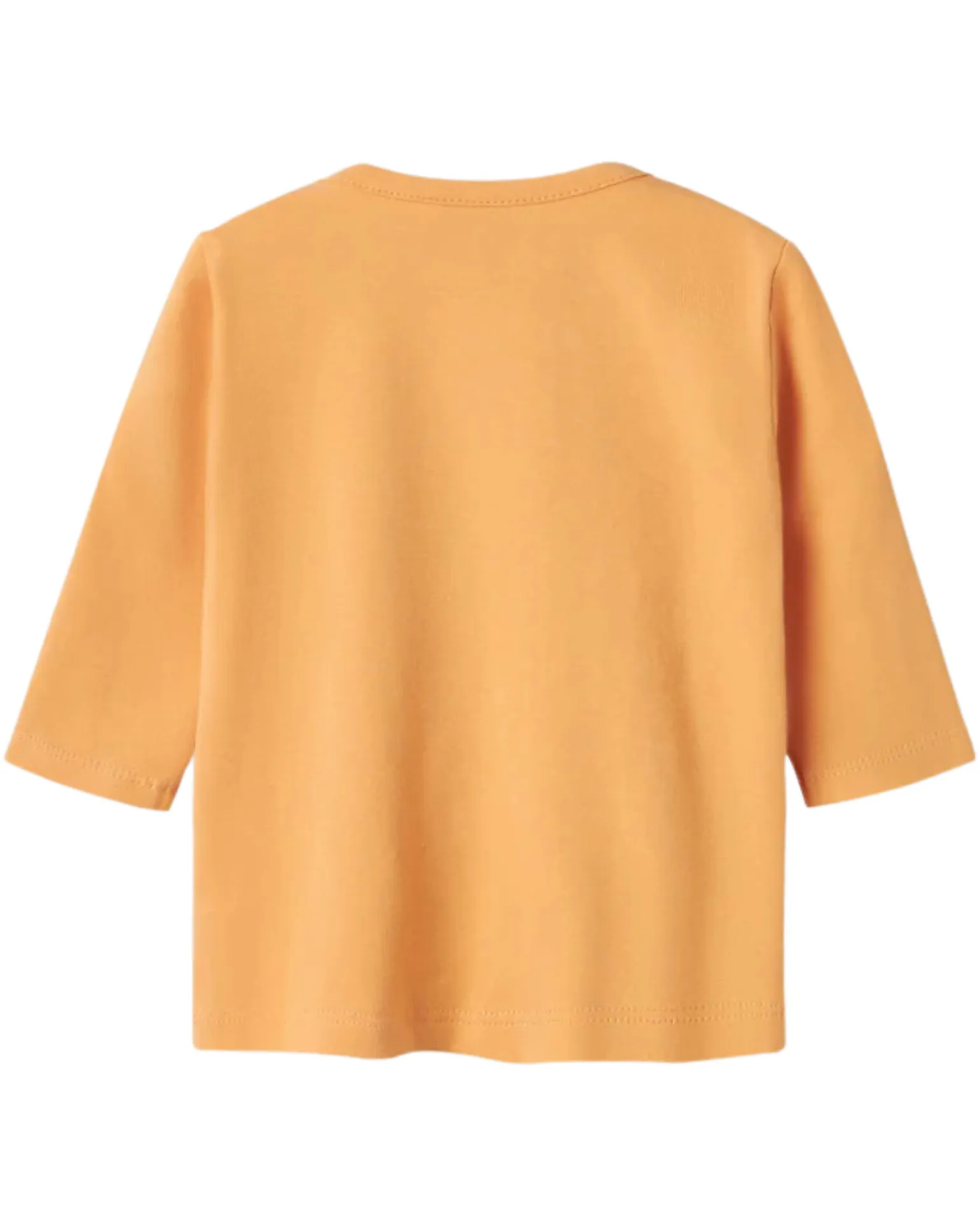 Maglia a Maniche Lunghe con Stampa Frontale - Arancione - Cotone Biologico